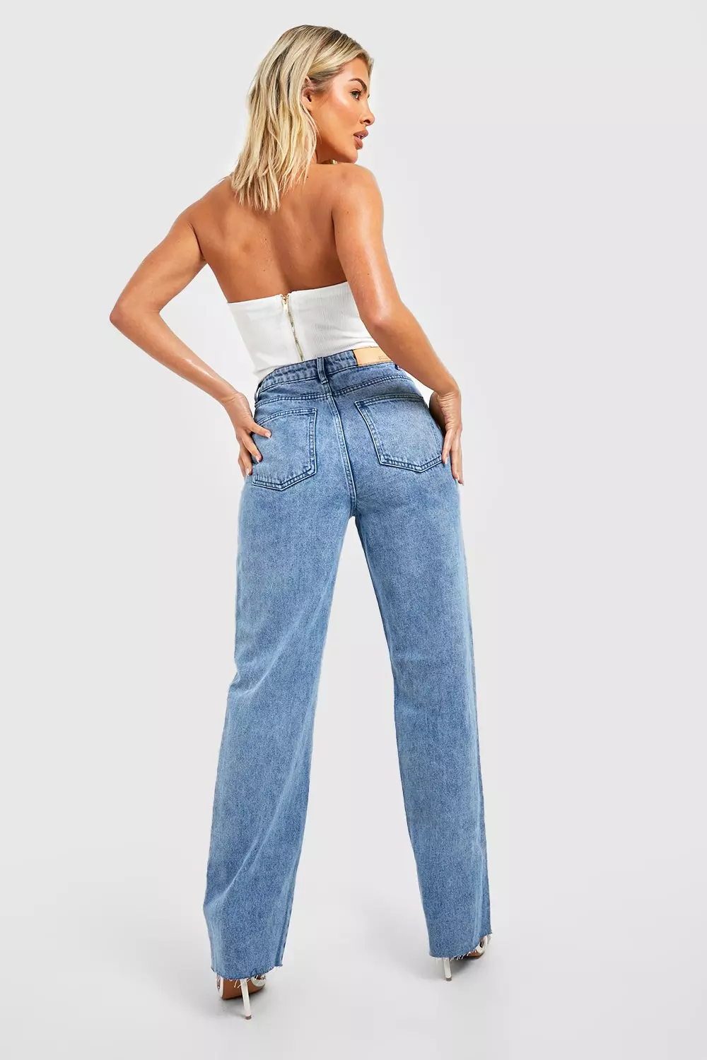 Raw hem sale boyfriend jeans